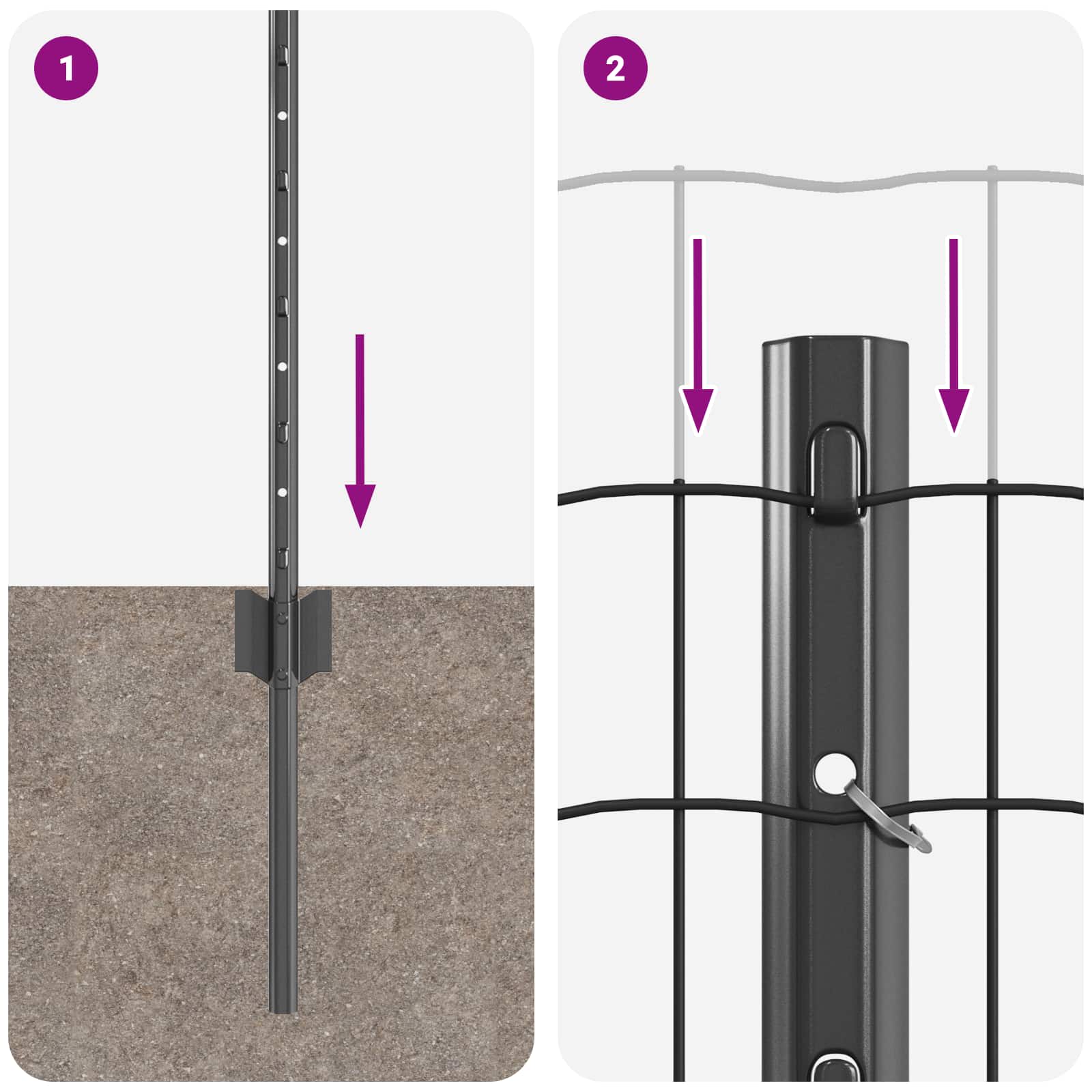 Τεντώτο με στήριγμα Γκρι 0,8 x 10 m Ατσάλι