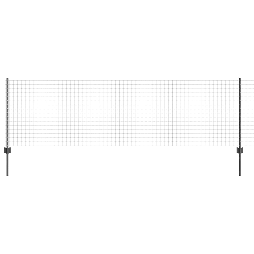 Τεντώτο με στήριγμα Γκρι 0,8 x 25 m Χάλυβας και PVC - Pakobazaar