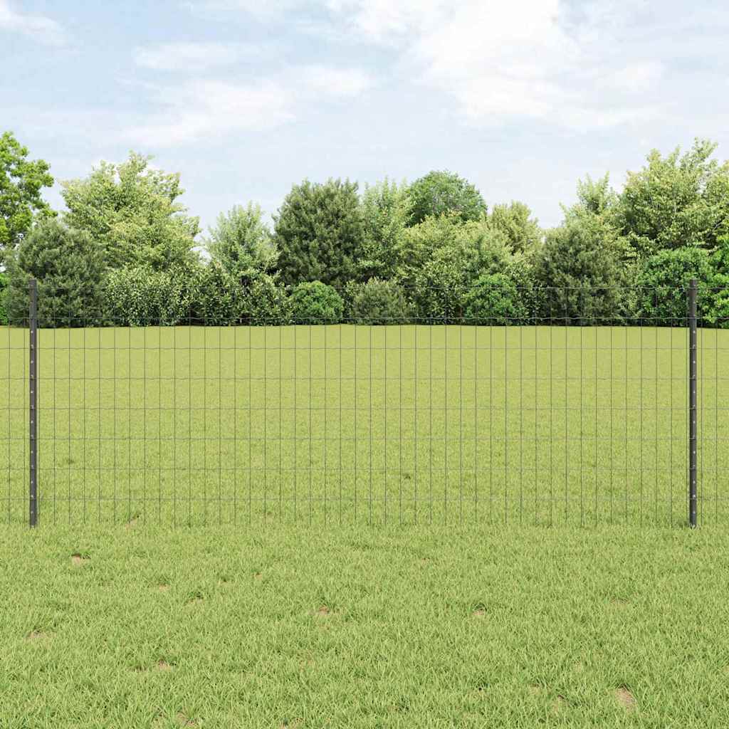 Τεντώτο με στήριγμα Γκρι 0,8 x 25 m Χάλυβας και PVC - Pakobazaar