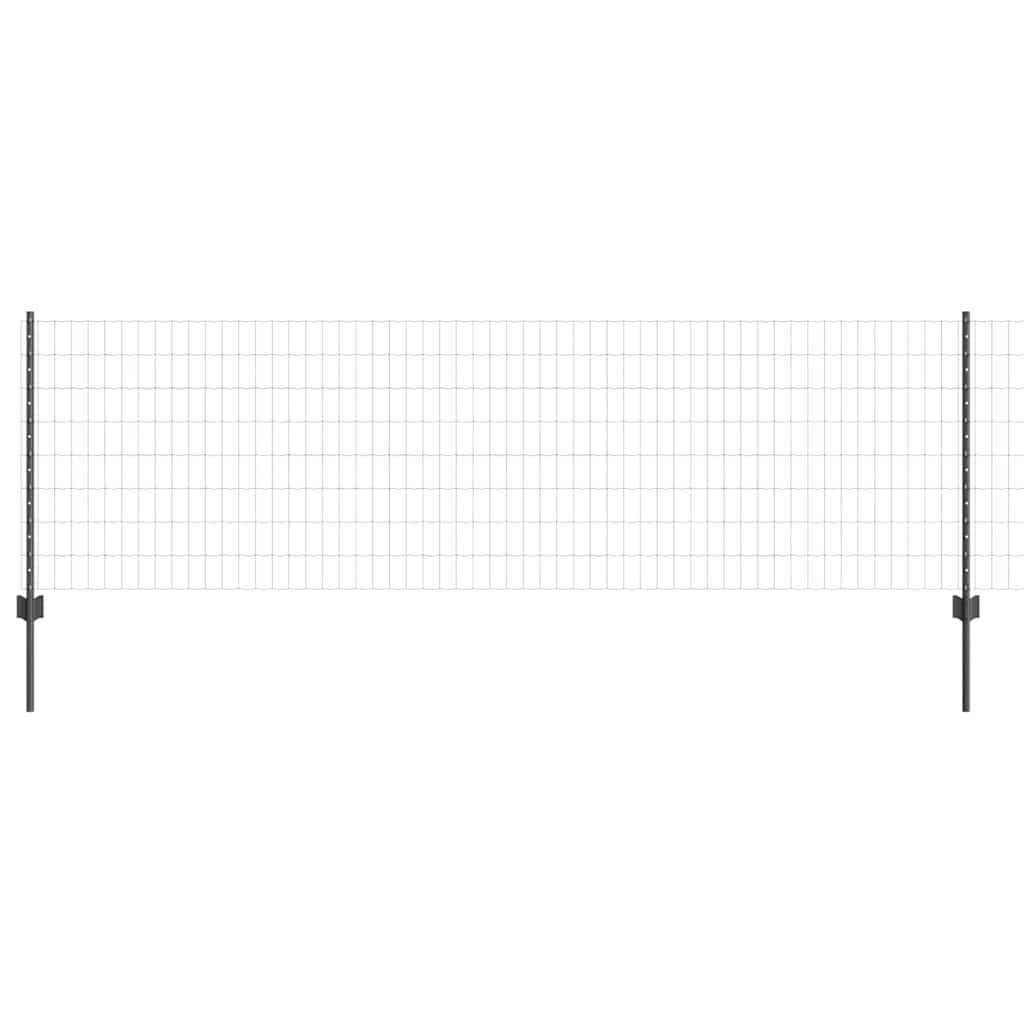 Τεντώτο με στήριγμα Γκρι 0,8 x 25 m Χάλυβας και PVC - Pakobazaar