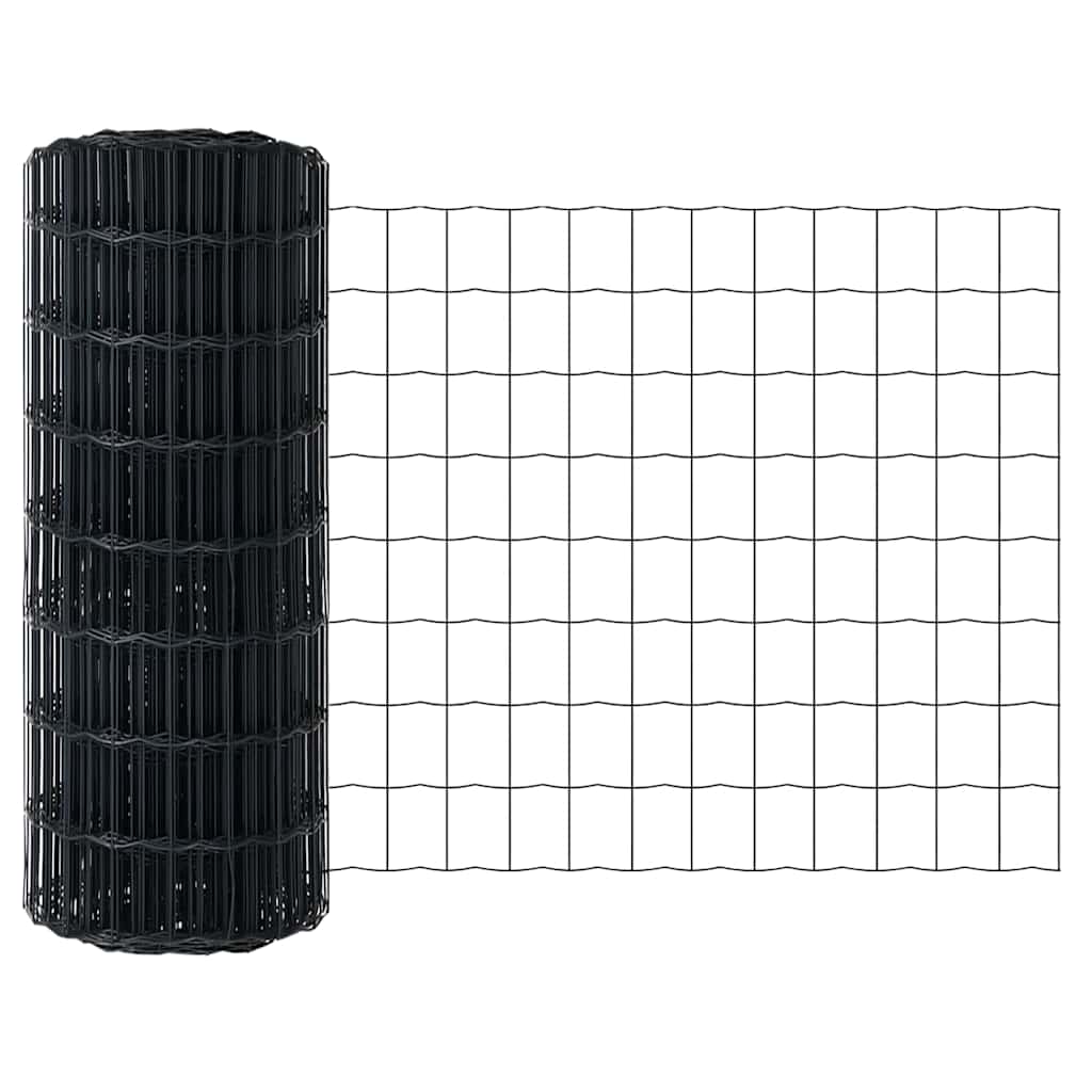 Τεντώτο με στήριγμα Γκρι 0,8 x 25 m Χάλυβας και PVC - Pakobazaar