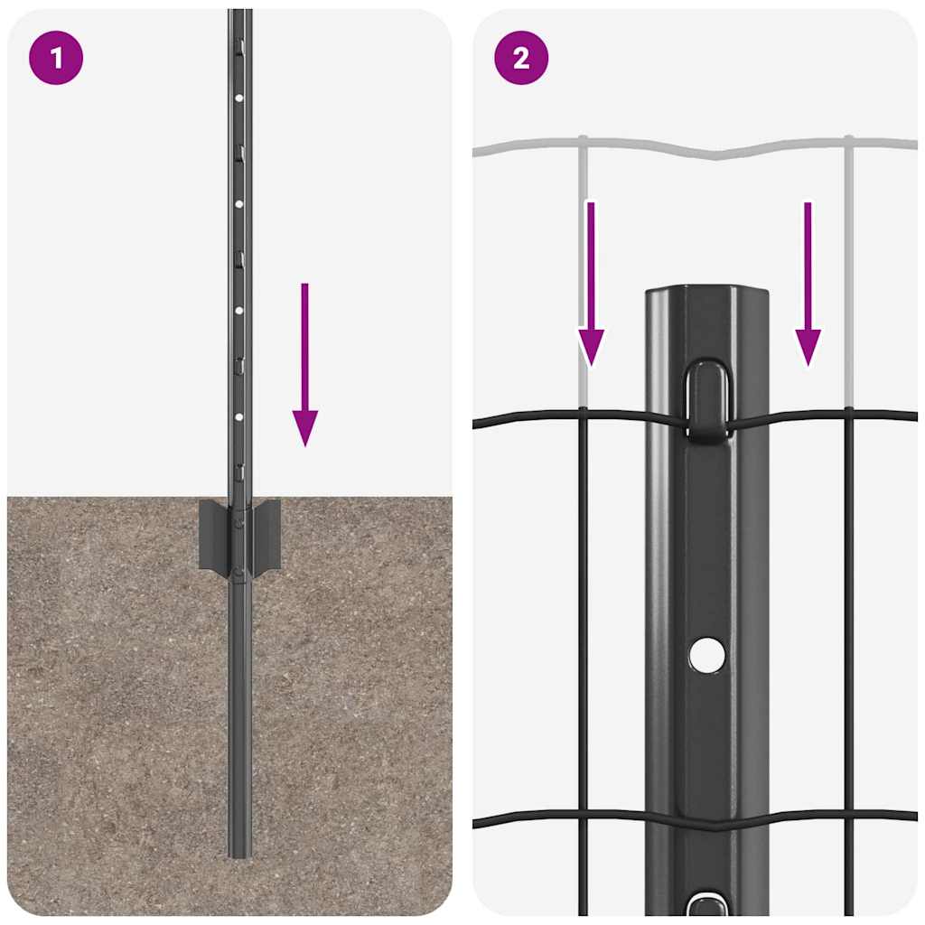 Τεντώτο με στήριγμα Γκρι 0,4 x 25 μ Χάλυβας και PVC