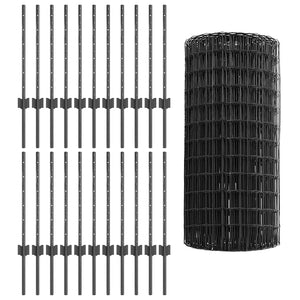 Τεντώτο με στήριγμα Γκρι 0,6 x 50 μ. Χάλυβας και PVC - Pakobazaar
