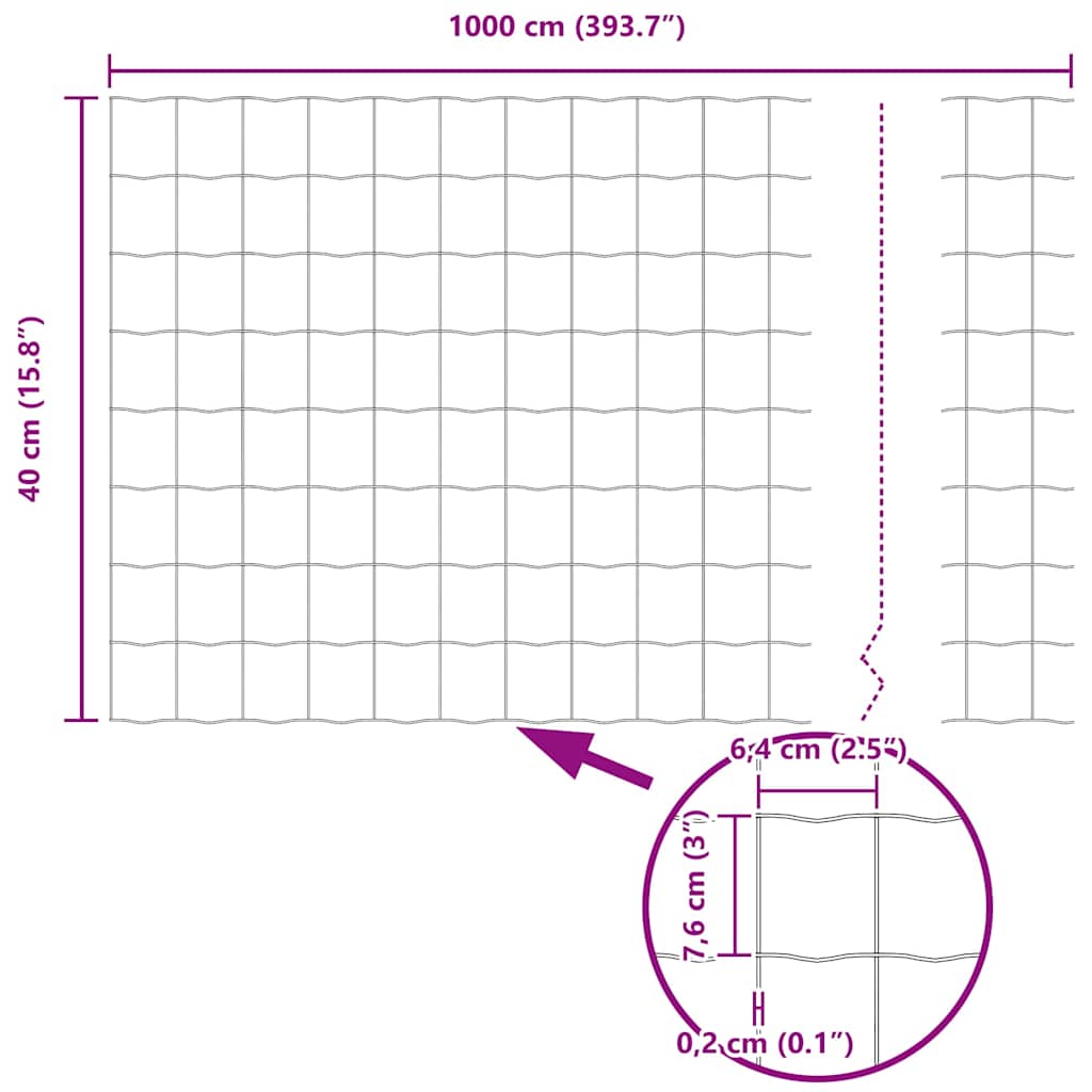 Τεντώτο με στήριγμα Γκρι 0,4 x 10 μ Χάλυβας και PVC - Pakobazaar