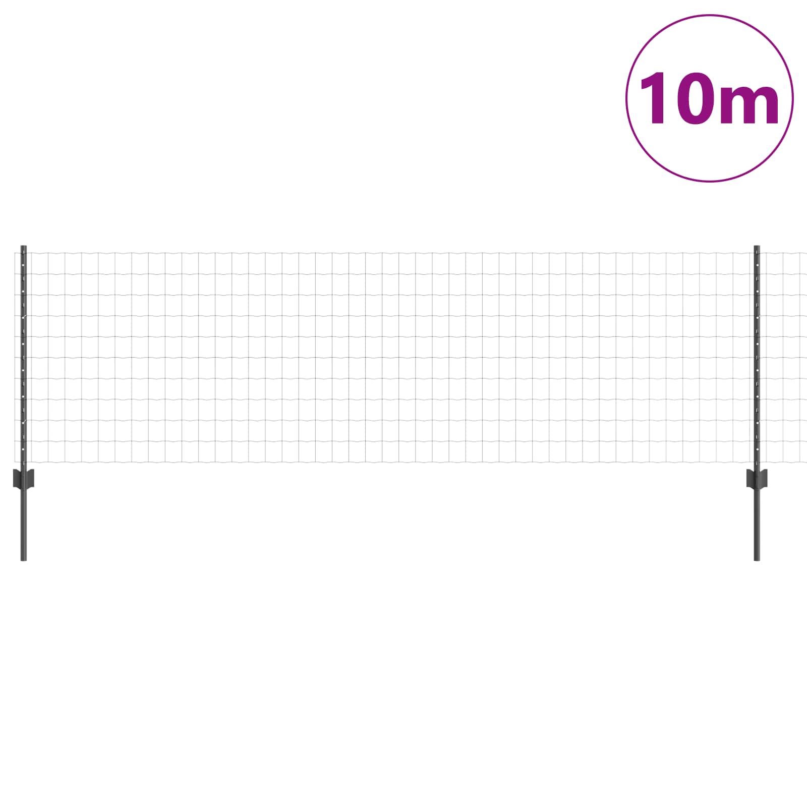 Τεντώτο με στήριγμα Γκρι 0,8 x 10 m Ατσάλι