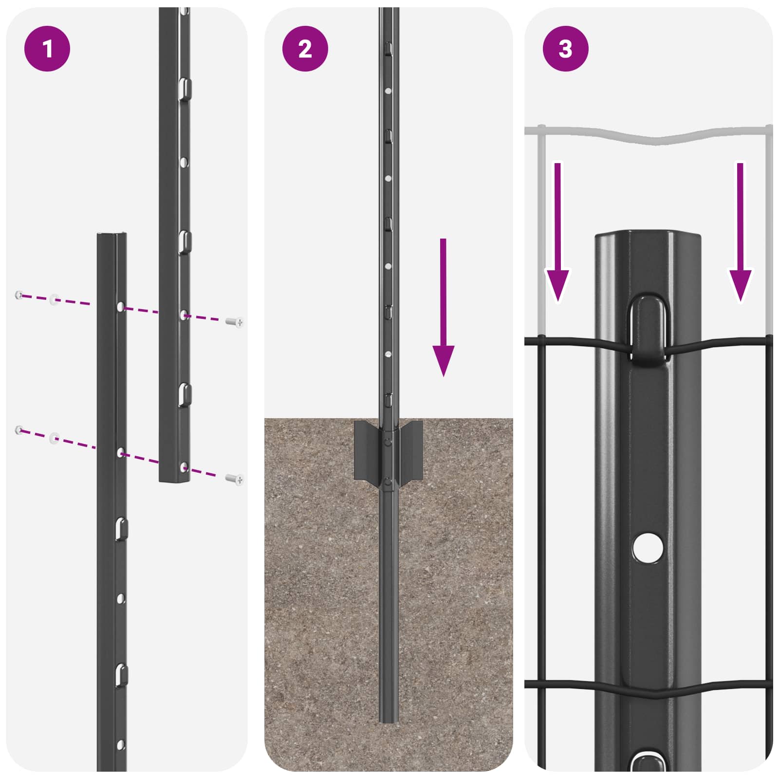 Τεντώτο με στήριγμα Γκρι 1,5 x 10 m Ατσάλι