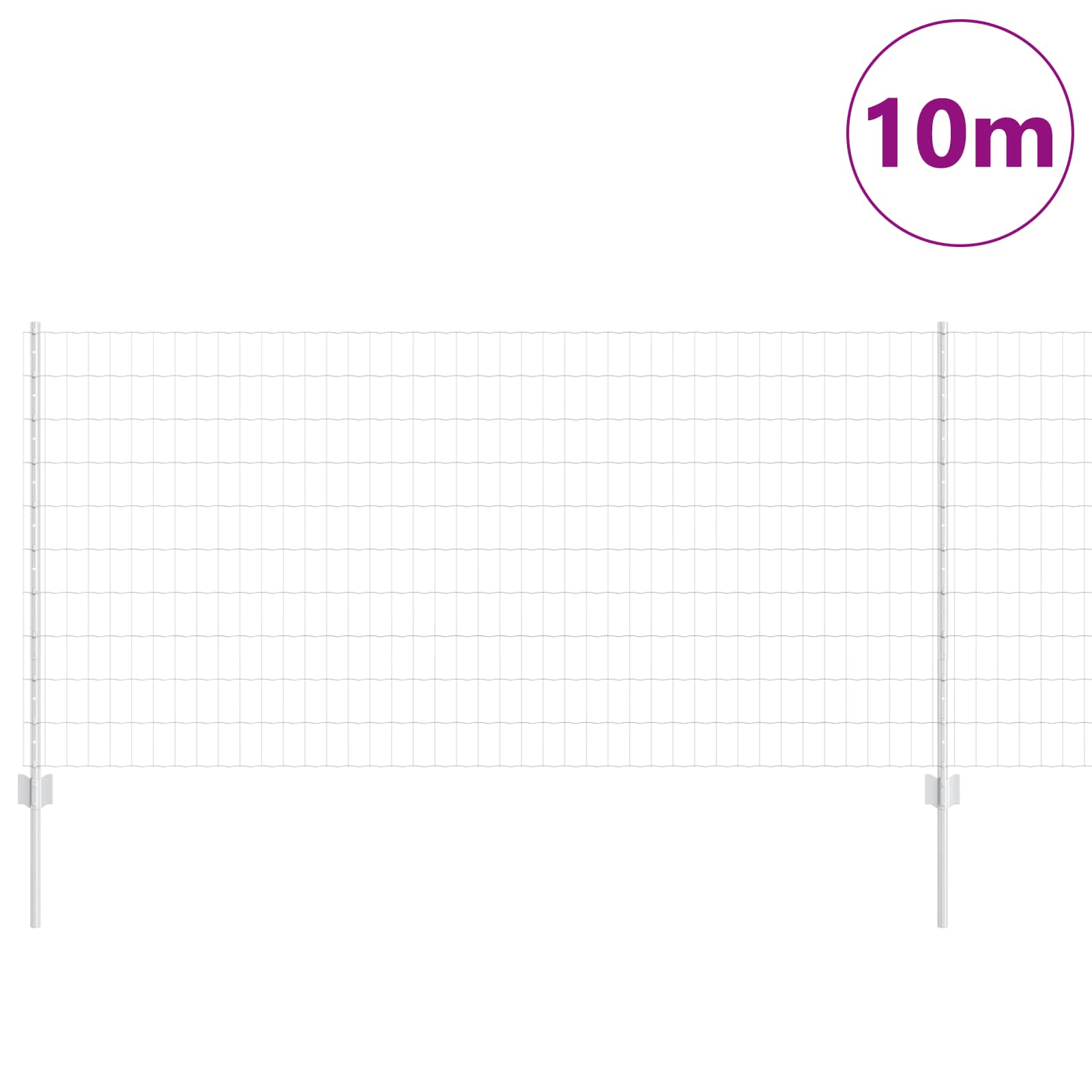 Τεντώτο με στήριγμα Ασημί 1 x 10 m Ατσάλι