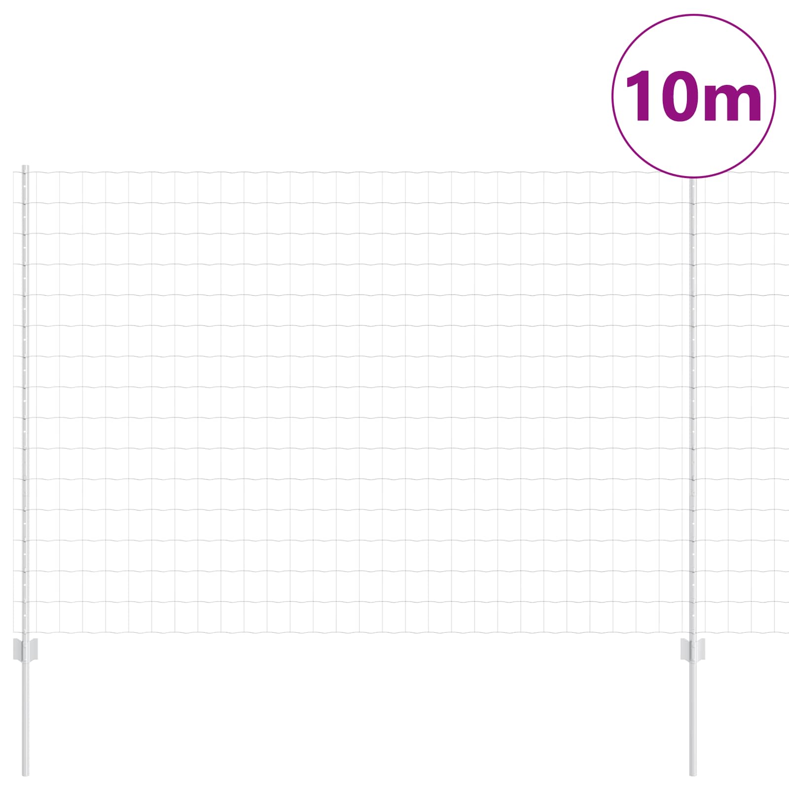 Τεντώτο με στήριγμα Ασημί 1,5 x 10 m Ατσάλι
