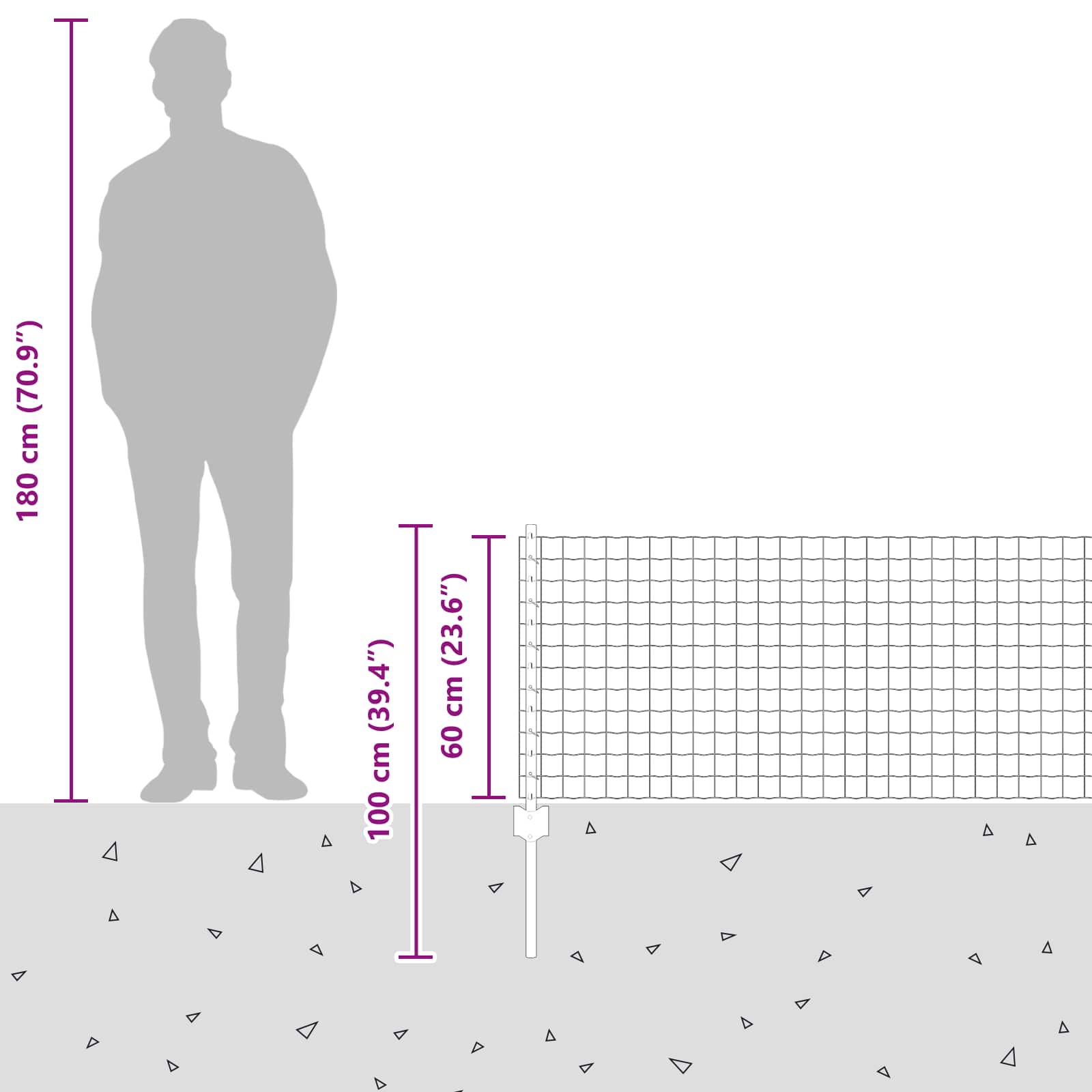 Τεντώτο με στήριγμα Ασημί 0,6 x 25 μ Ατσάλι
