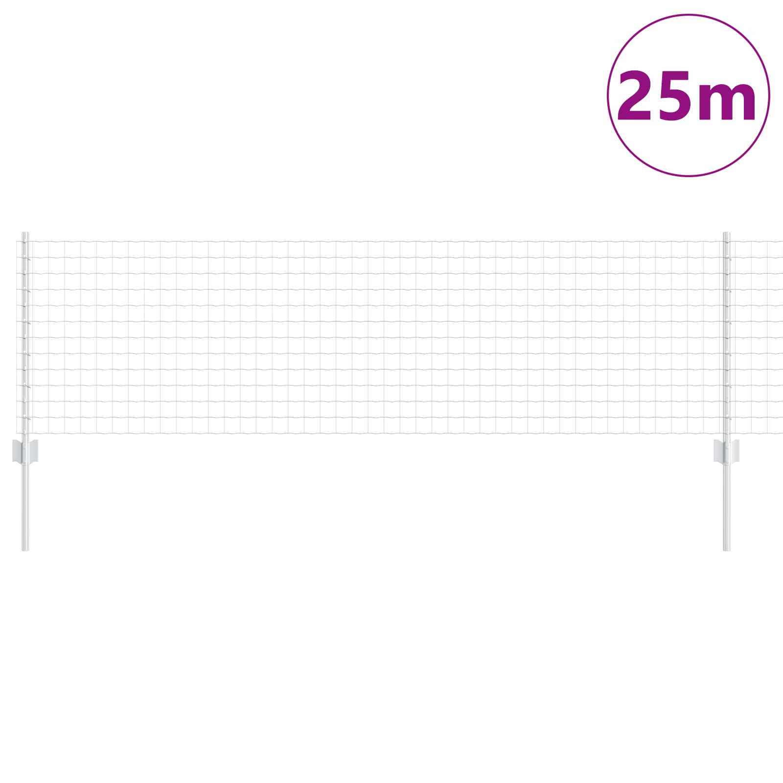 Τεντώτο με στήριγμα Ασημί 0,6 x 25 μ Ατσάλι