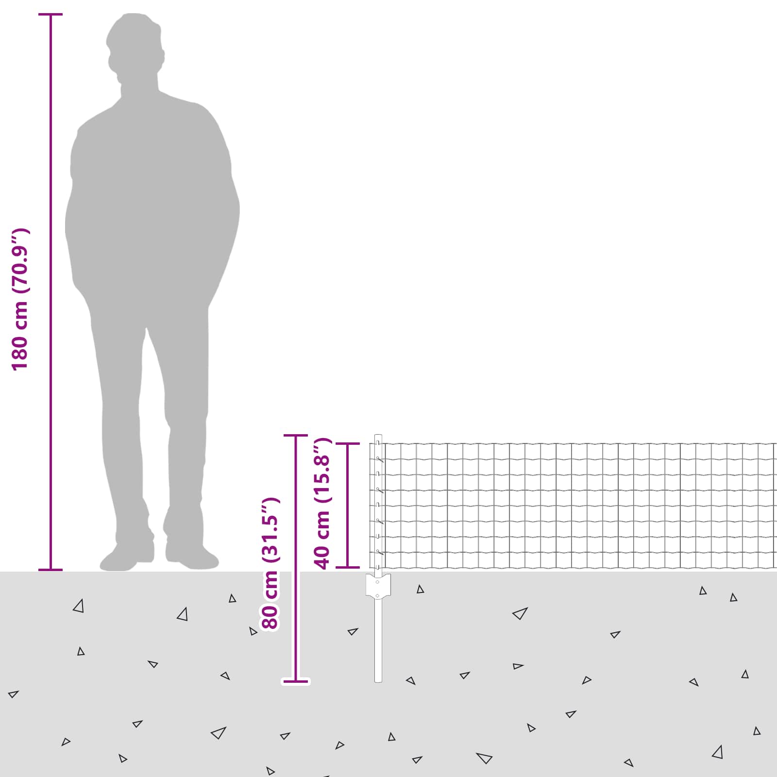 Τεντώτο με στήριγμα Ασημί 1 x 25 m Ατσάλι