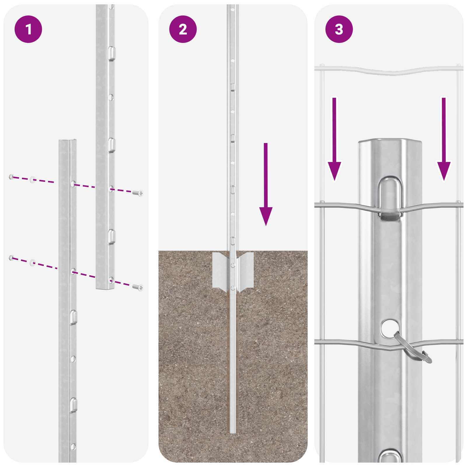 Τεντώτο με στήριγμα Ασημί 1 x 25 m Ατσάλι