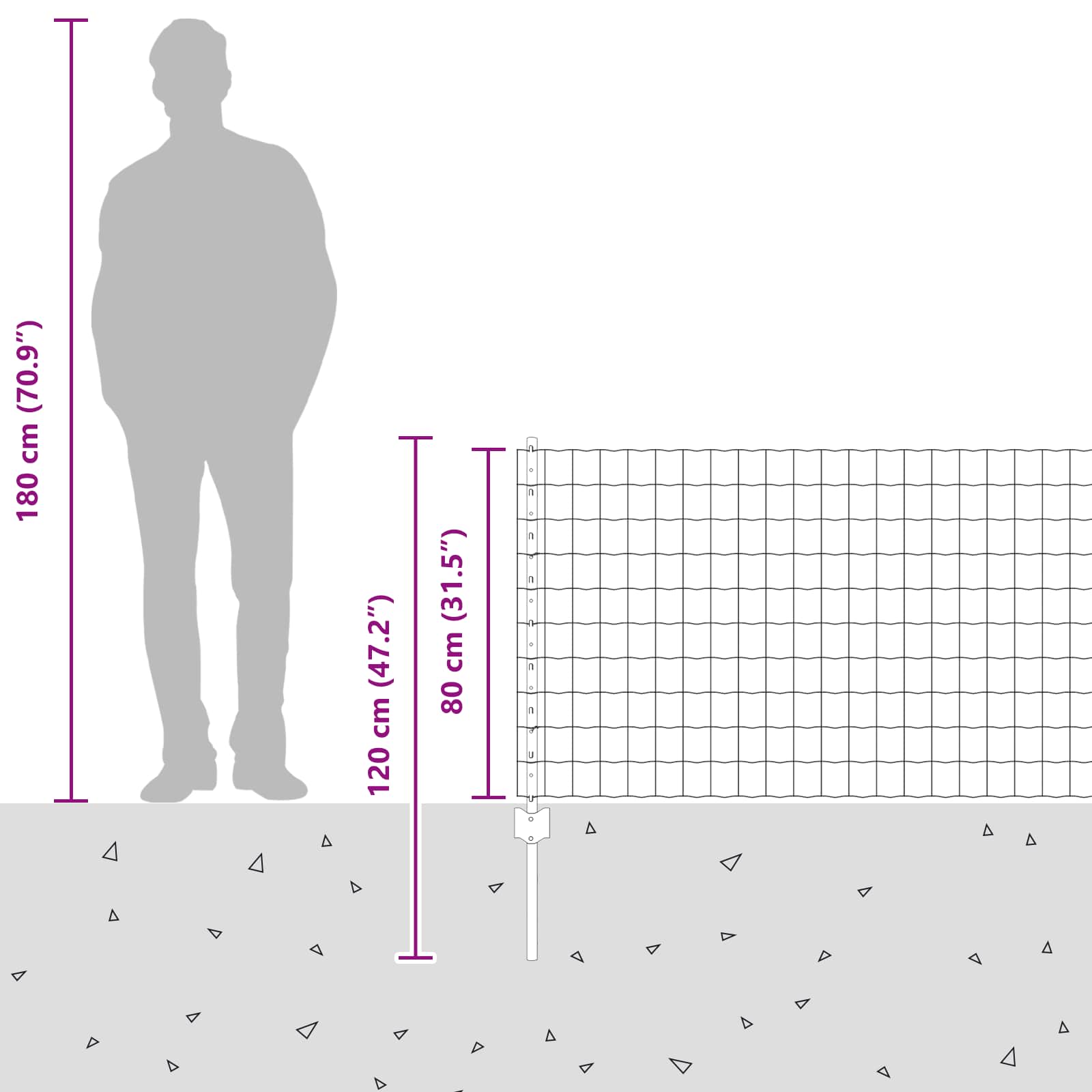 Τεντώτο με στήριγμα Ασημί 0,8 x 10 m Ατσάλι
