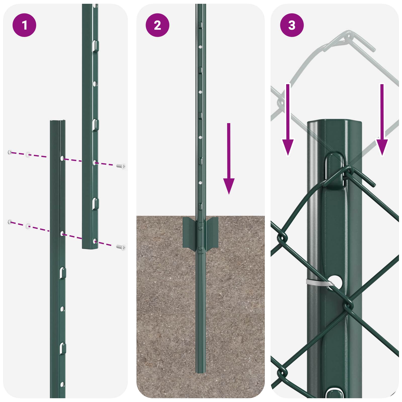 Τεντώτο με στήριγμα Πράσινο 1 x 10 m Χάλυβας και PVC