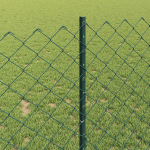 Φράχτης αλυσίδας με στήλη 10 x 1 m PVC-Επικαλυμμένο Ατσάλι
