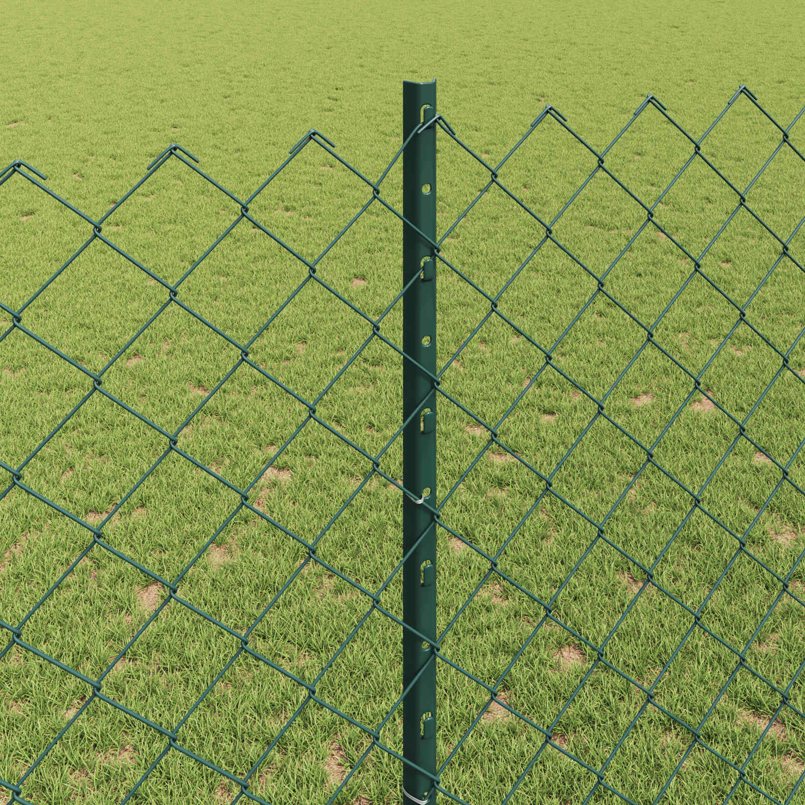 Φράχτης αλυσίδας με στήλη 10 x 1,4 μ PVC-Επικαλυμμένο Ατσάλι