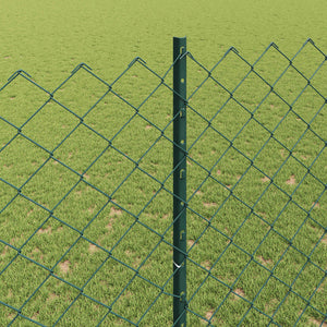 Φράχτης αλυσίδας με στήλη 10 x 1,6 m PVC-Επικαλυμμένο Ατσάλι