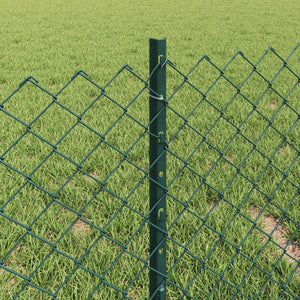 Φράχτης αλυσίδας με στήλη 25 x 0,4 m PVC-Επικαλυμμένο Ατσάλι - Pakobazaar