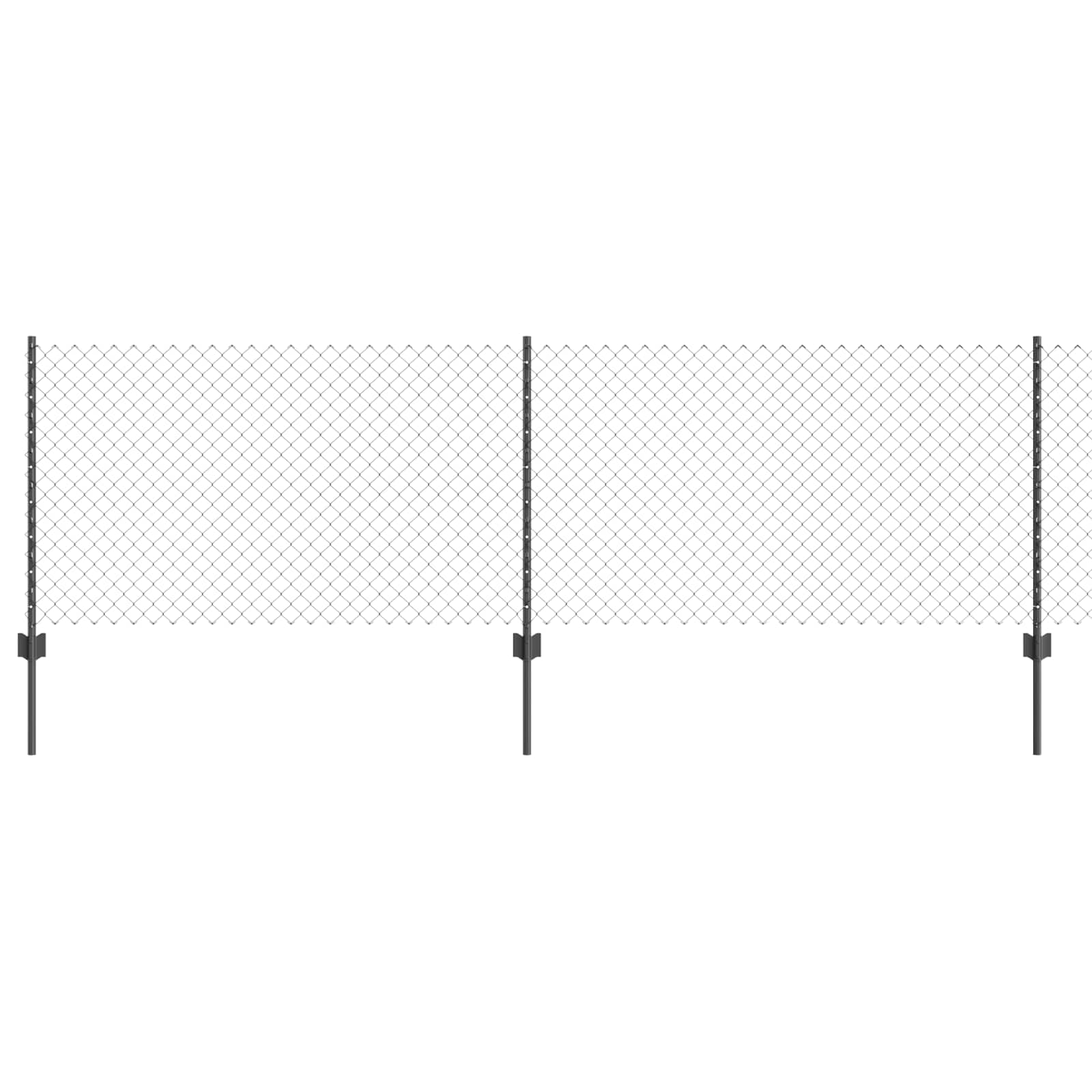 Τεντώτο με στήριγμα Γκρι 0,8 x 10 m Χάλυβας και PVC