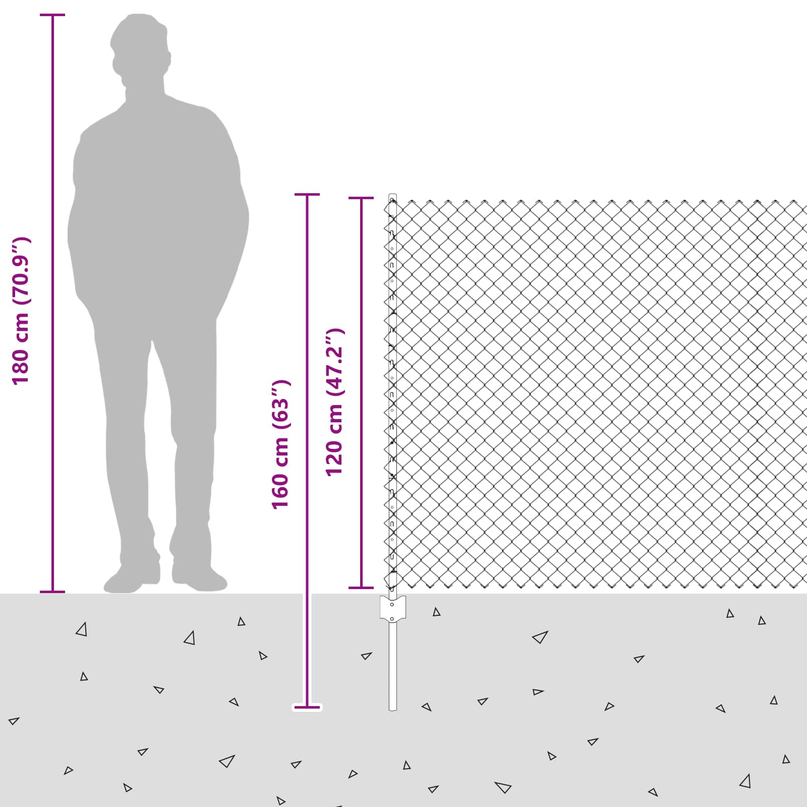 Τεντώτο με στήριγμα Γκρι 1,2 x 10 m Χάλυβας και PVC