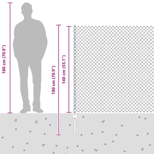 Τεντώτο με στήριγμα Γκρι 1,4 x 10 m Χάλυβας και PVC - Pakobazaar
