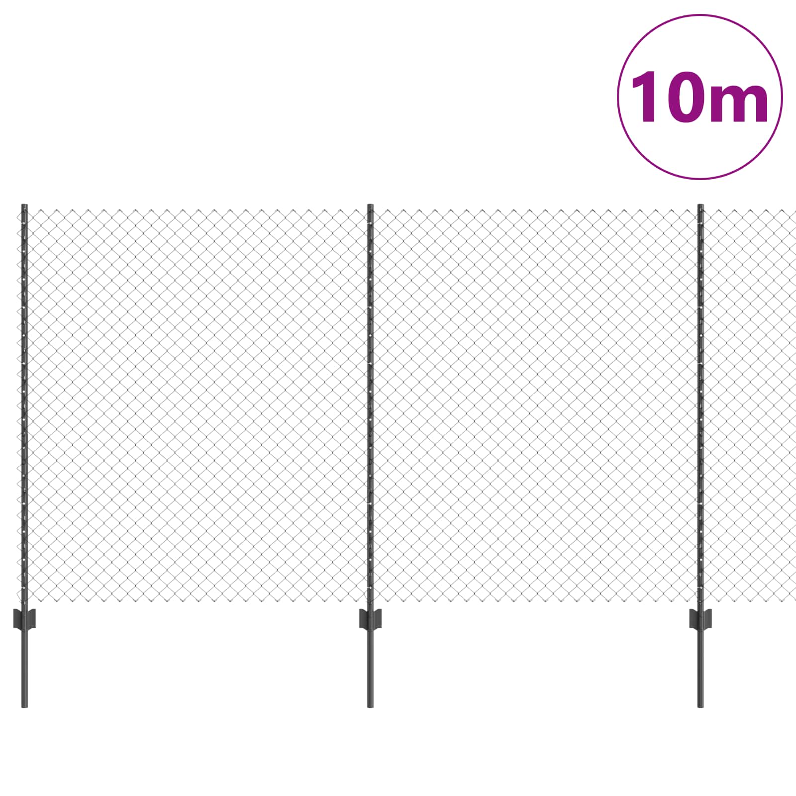 Τεντώτο με στήριγμα Γκρι 1,4 x 10 m Χάλυβας και PVC - Pakobazaar