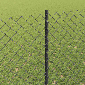 Φράχτης αλυσίδας με στήλη 10 x 1,5 m PVC-Επικαλυμμένο Ατσάλι