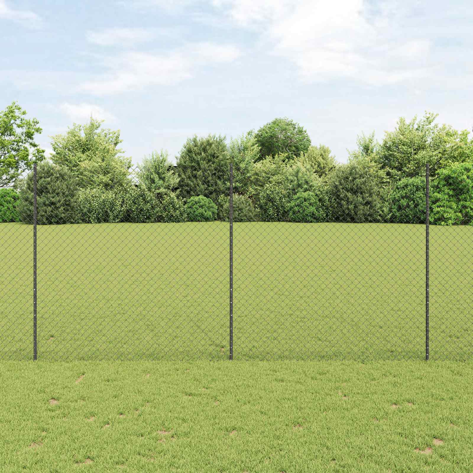Φράχτης αλυσίδας με στήλη 10 x 1,6 m PVC-Επικαλυμμένο Ατσάλι