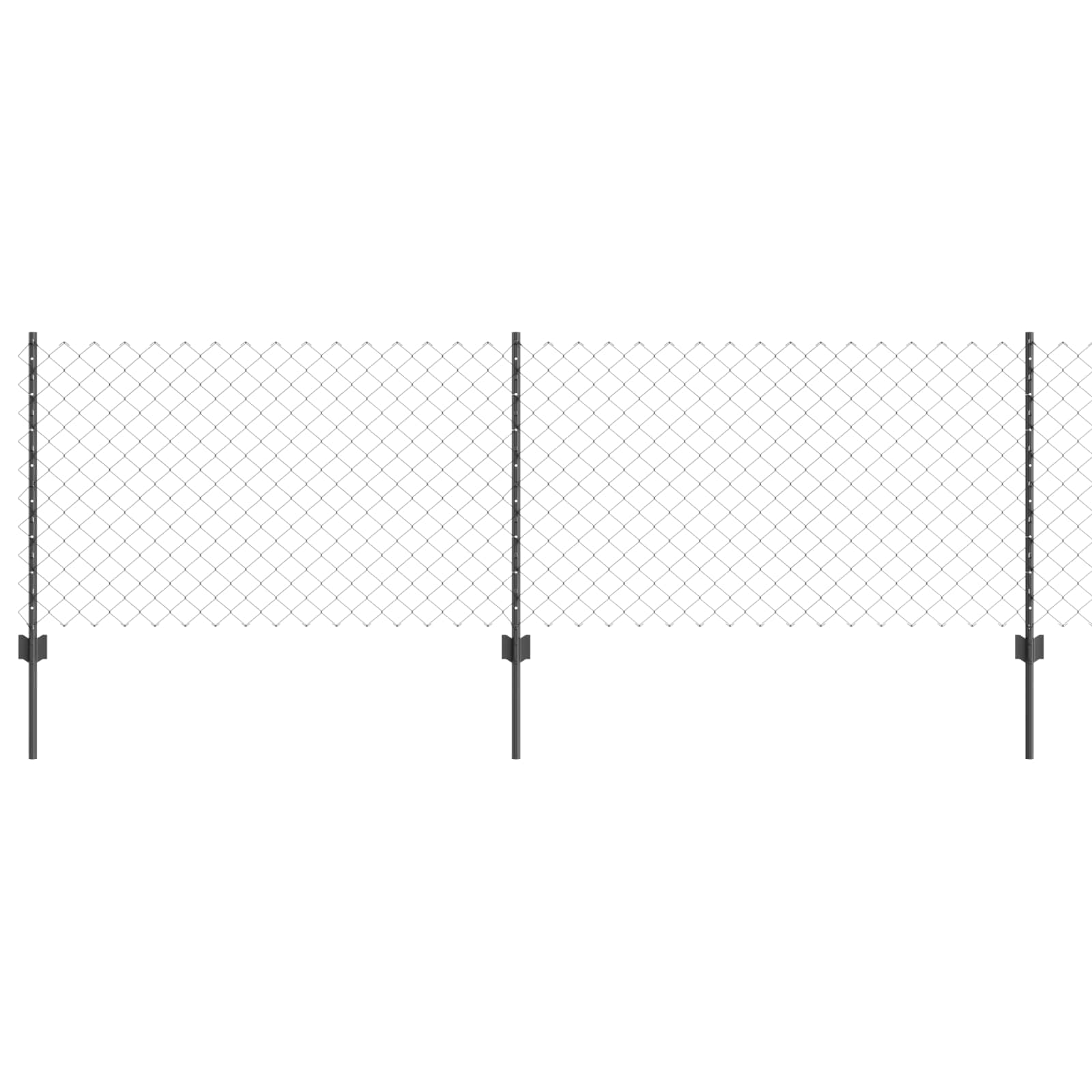 Τεντώτο με στήριγμα Γκρι 0,8 x 10 m Χάλυβας και PVC