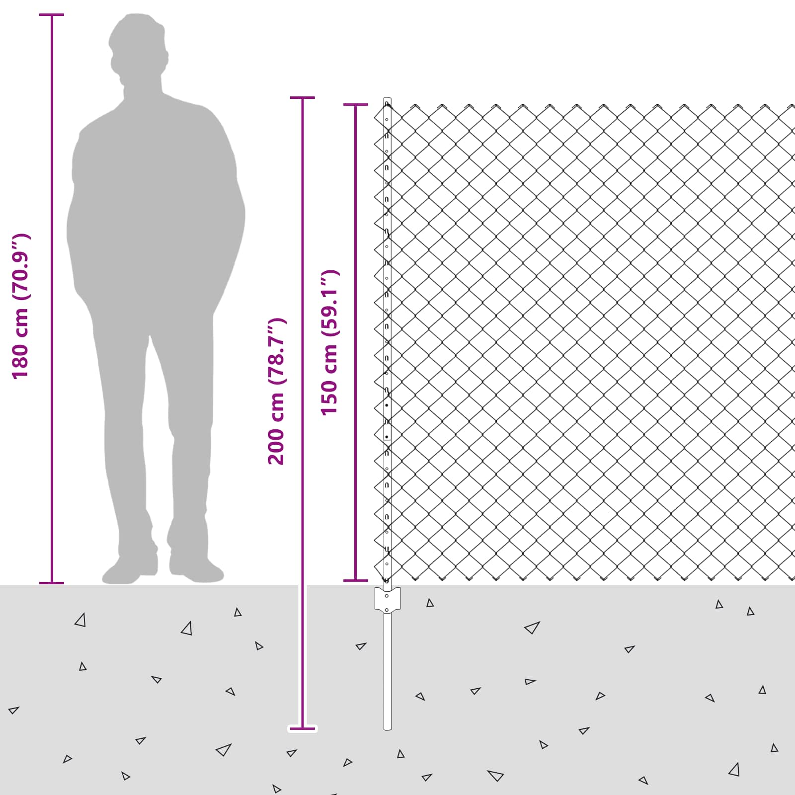 Τεντώτο με στήριγμα Γκρι 1,5 x 10 m Χάλυβας και PVC
