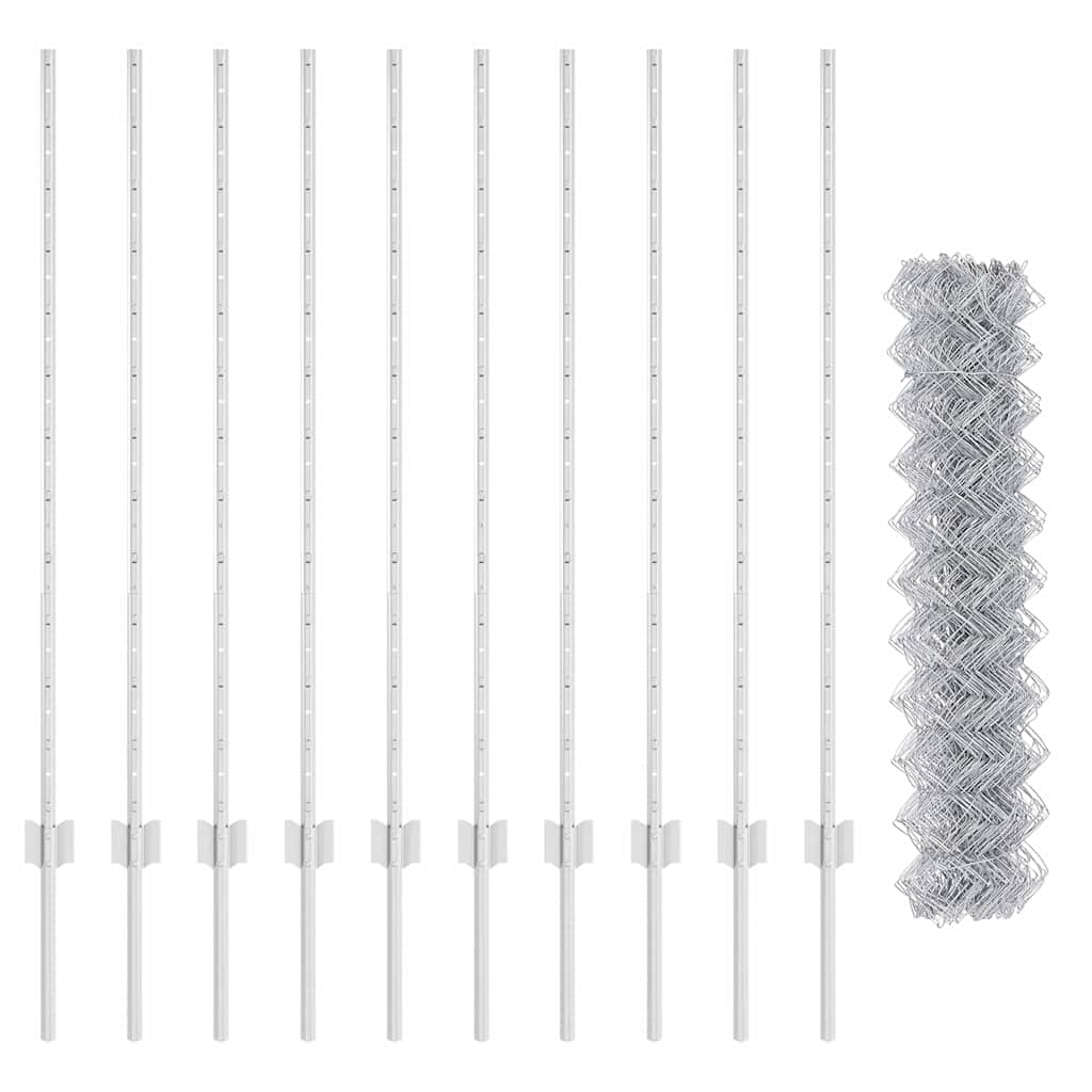 Τεντώτο με στήριγμα Ασημί 1,2 x 10 m Ατσάλι