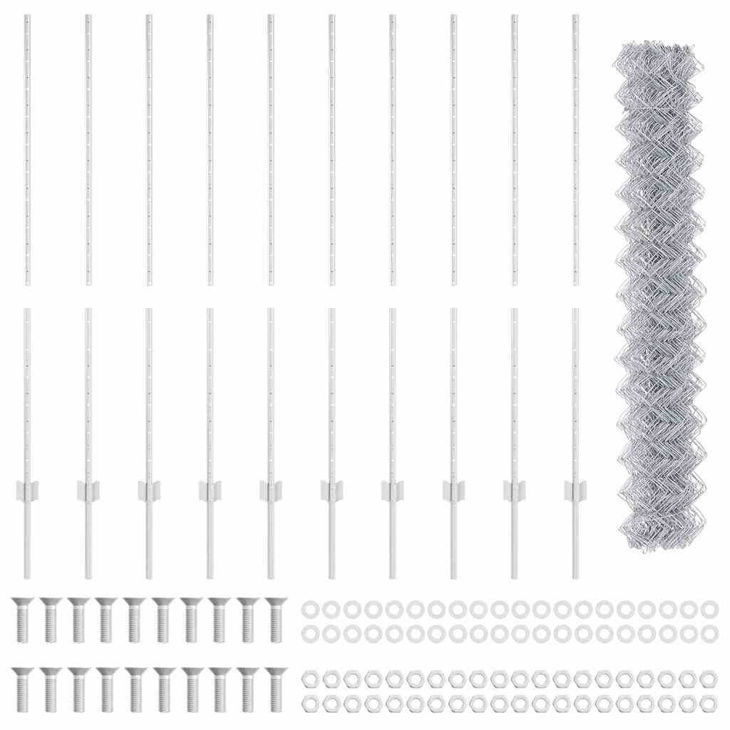 Τεντώτο με στήριγμα Ασημί 1,4 x 10 m Ατσάλι