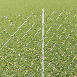 Φράχτης αλυσίδας με στήλη 10 x 1,5 m Γαλβανισμένος Χάλυβας
