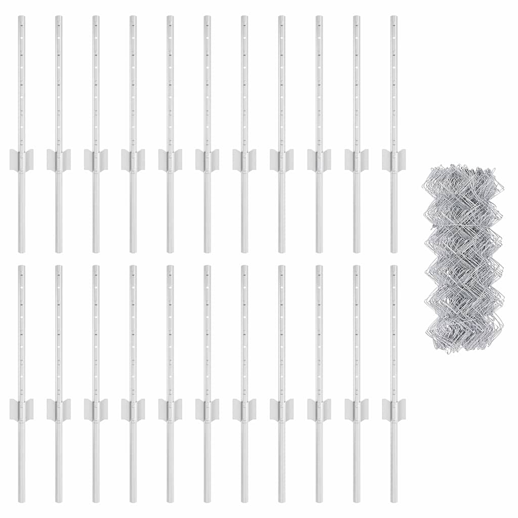 Τεντώτο με στήριγμα Ασημί 0,4 x 25 μ Ατσάλι