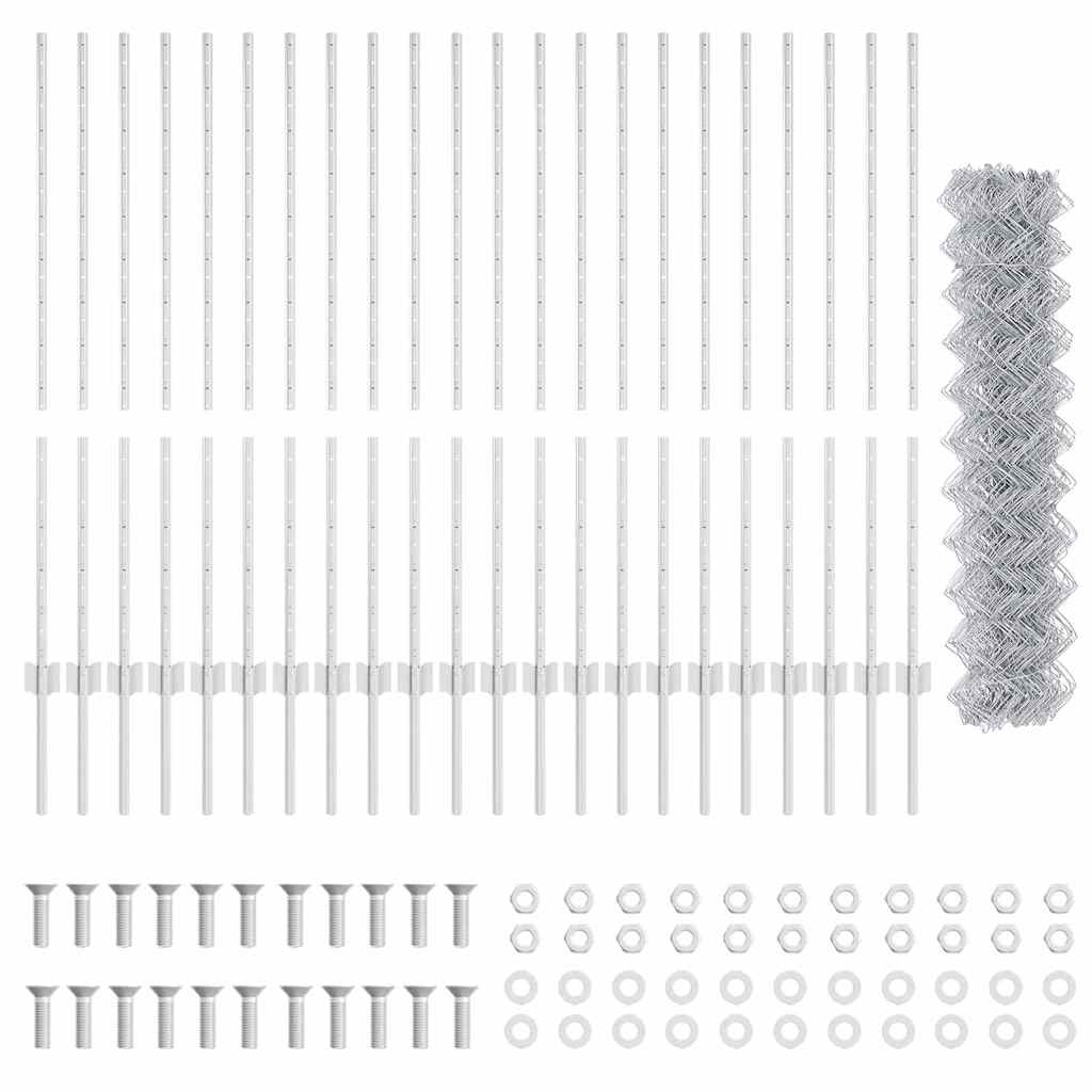 Τεντώτο με στήριγμα Ασημί 1,2 x 25 m Ατσάλι - Pakobazaar