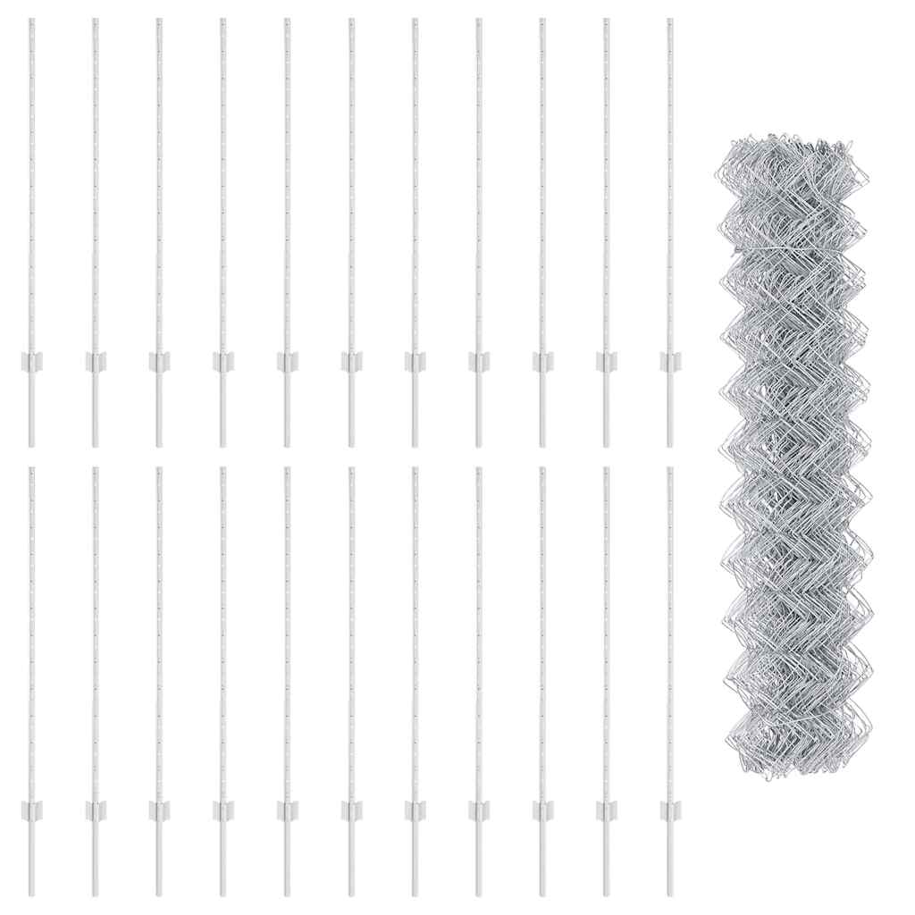 Τεντώτο με στήριγμα Ασημί 1,2 x 25 m Ατσάλι - Pakobazaar