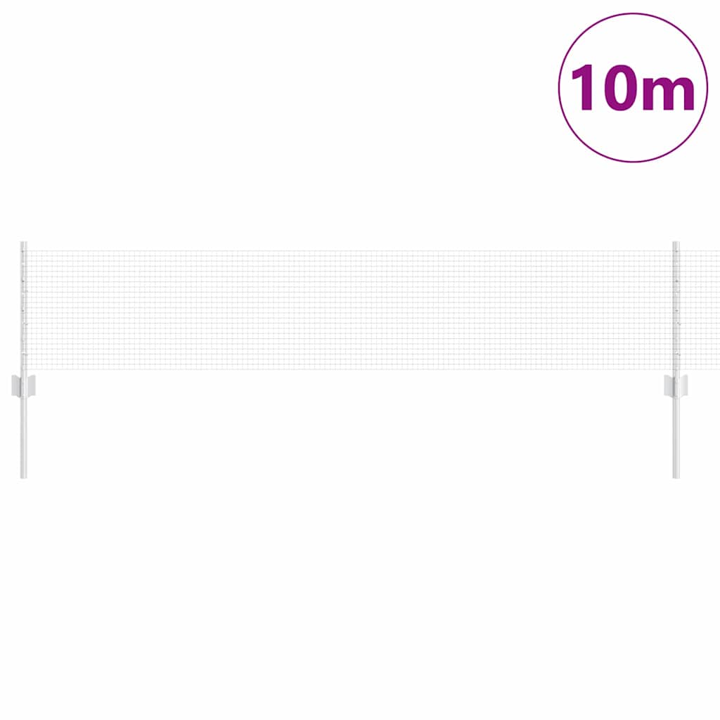 Συρματόπλεγμα με Στυλίς 10 x 0,4 m Γαλβανισμένος Χάλυβας Ασημί
