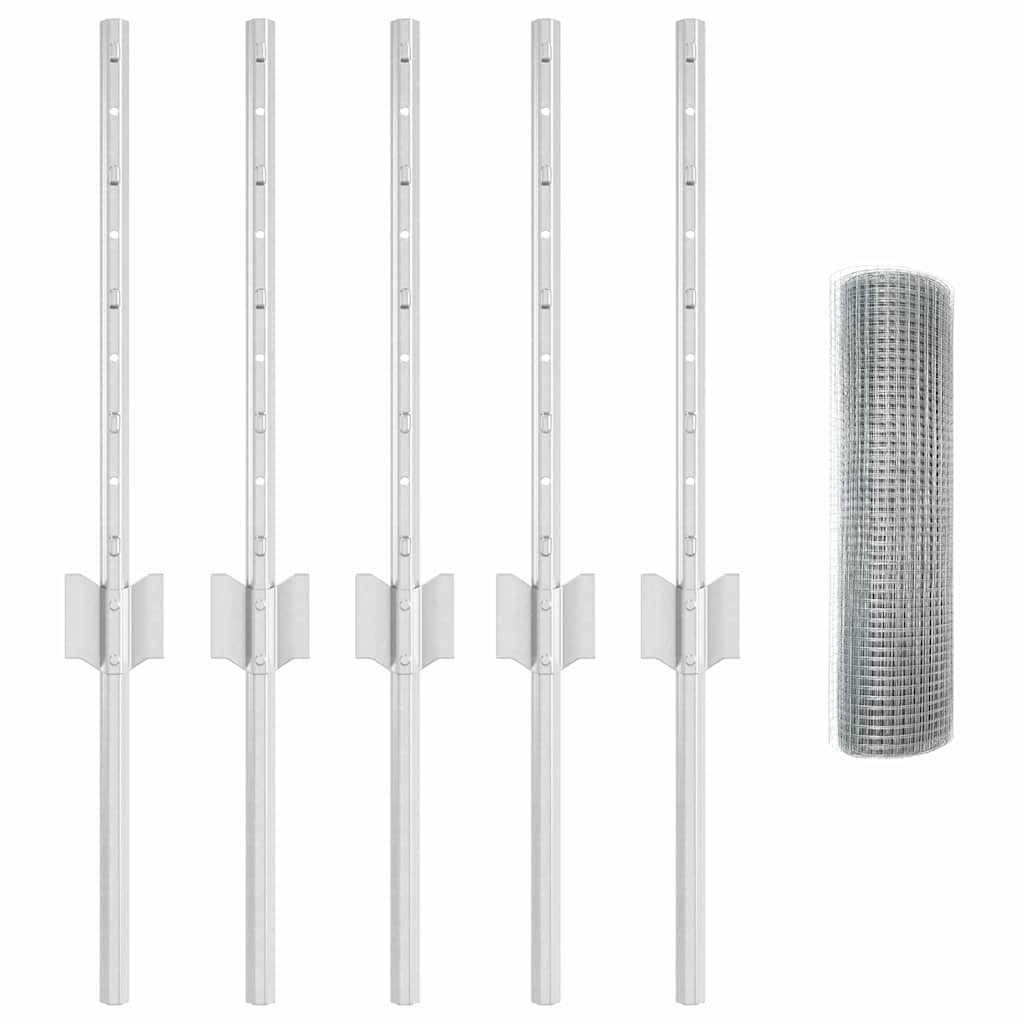 Τεντώτο με στήριγμα Ασημί 0,4 x 10 μ Ατσάλι