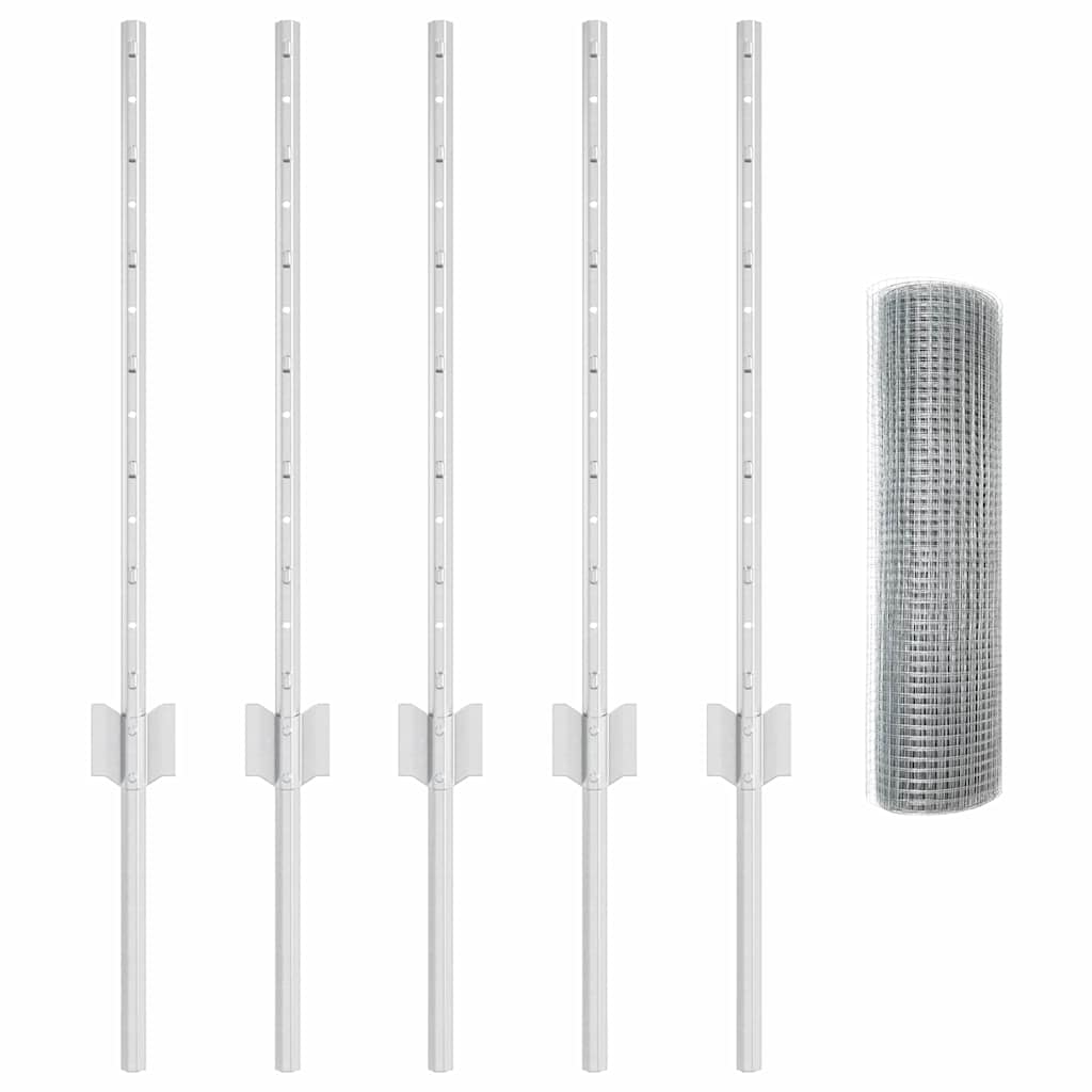 Τεντώτο με στήριγμα Ασημί 0,5 x 10 μ. Ατσάλι