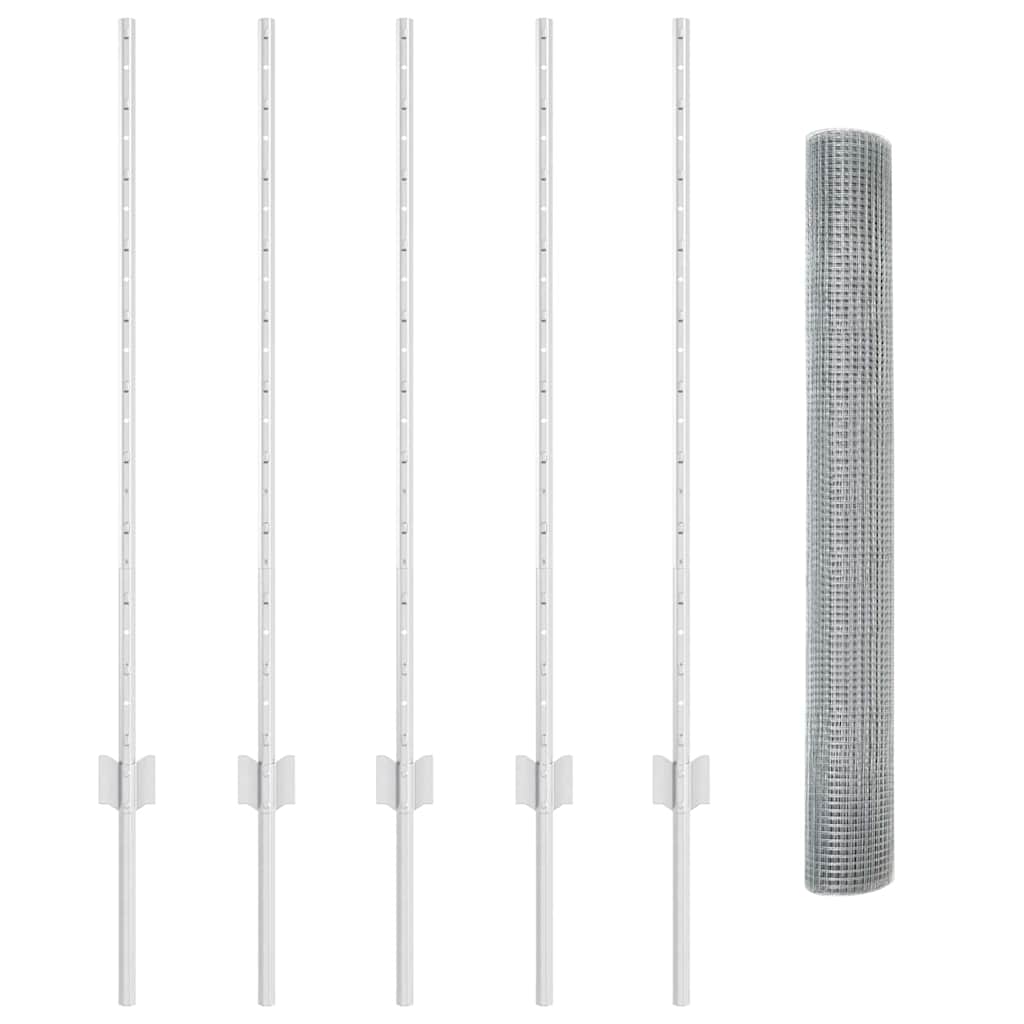 Τεντώτο με στήριγμα Ασημί 1 x 10 m Ατσάλι