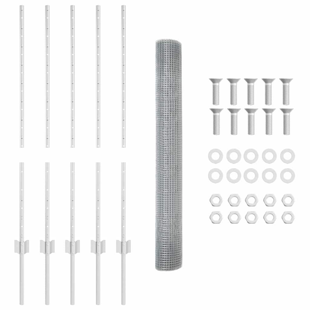 Τεντώτο με στήριγμα Ασημί 1 x 10 m Ατσάλι