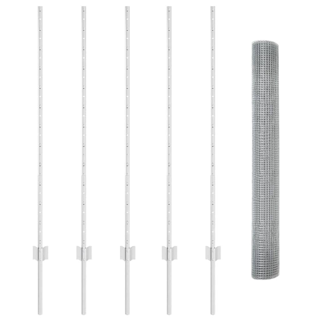 Τεντώτο με στήριγμα Ασημί 1,2 x 10 m Ατσάλι