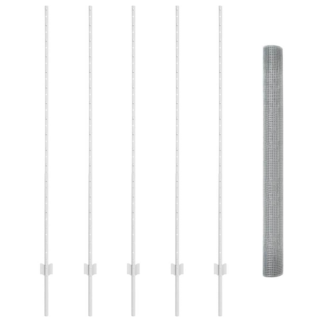 Τεντώτο με στήριγμα Ασημί 1,6 x 10 m Ατσάλι