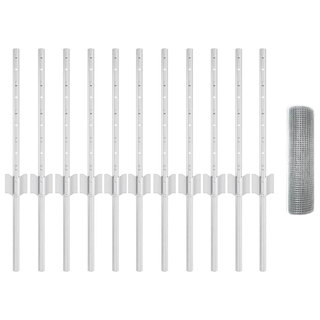 Τεντώτο με στήριγμα Ασημί 0,4 x 25 μ Ατσάλι