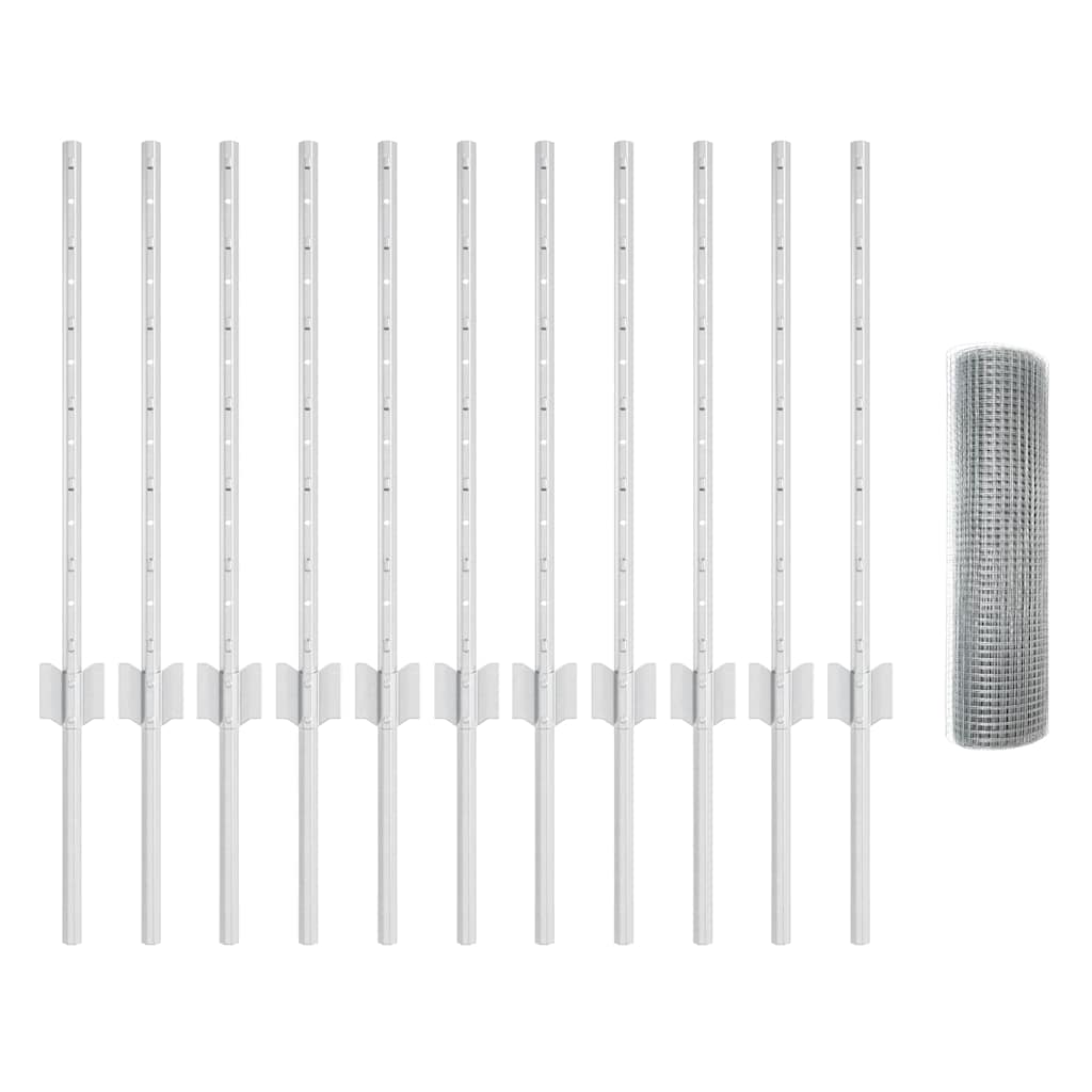 Τεντώτο με στήριγμα Ασημί 0,5 x 25 μ. Ατσάλι