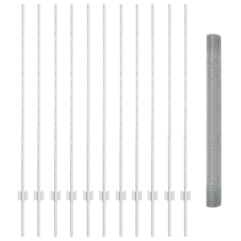 Τεντώτο με στήριγμα Ασημί 1,4 x 25 m Ατσάλι