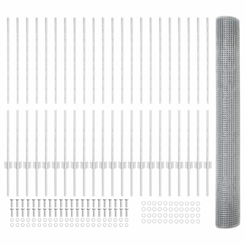 Τεντώτο με στήριγμα Ασημί 1,2 x 50 m Ατσάλι - Pakobazaar