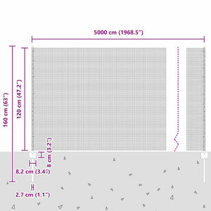 Τεντώτο με στήριγμα Ασημί 1,2 x 50 m Ατσάλι - Pakobazaar