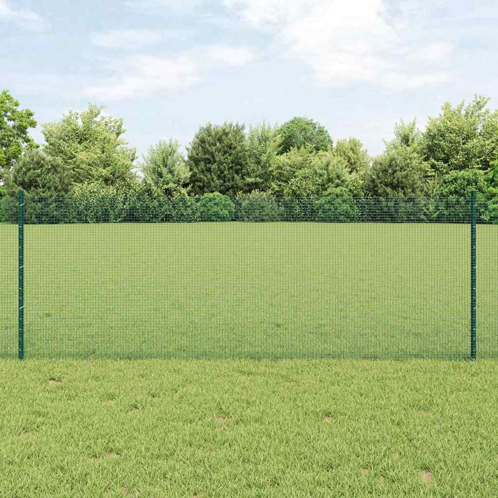 Σιδερένιο πλέγμα με στήλη 10 x 0,8 μ PVC-Επικαλυμμένο Ατσάλι