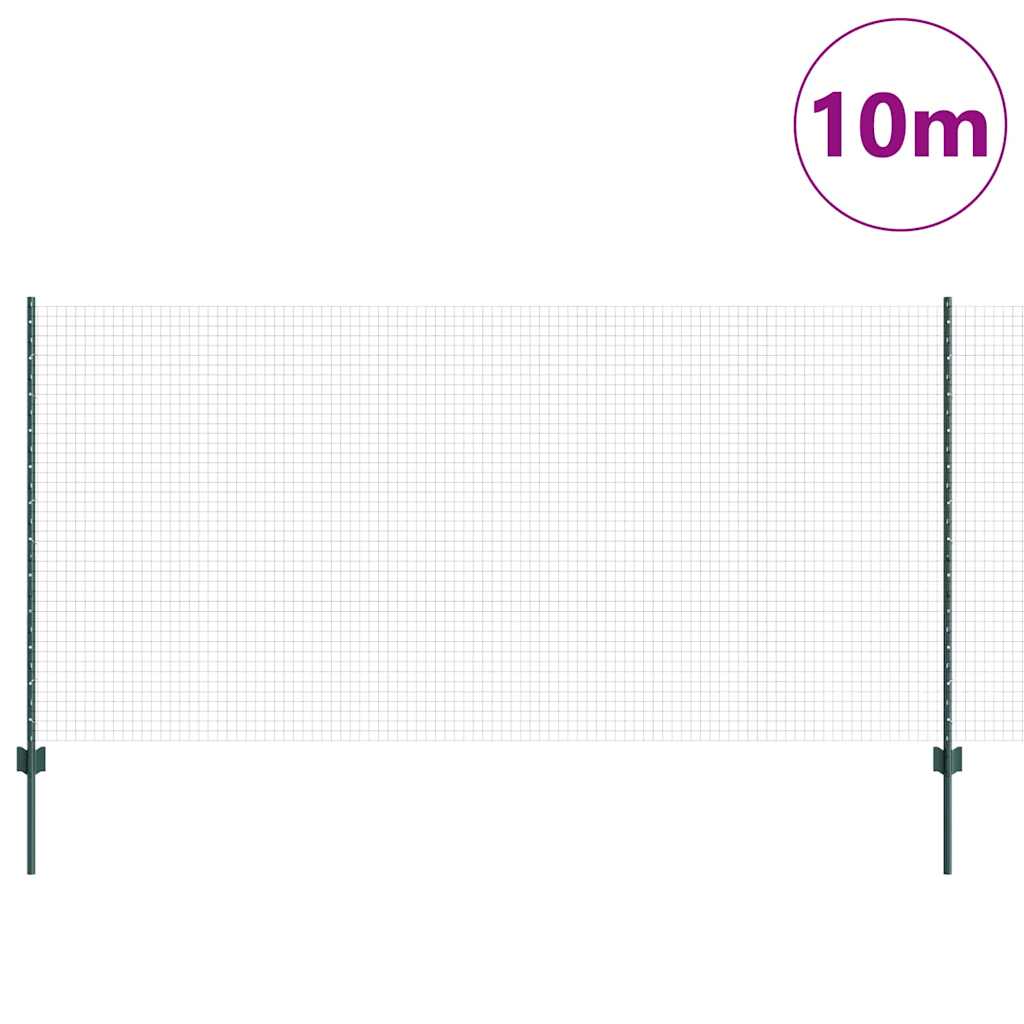 Συρματόπλεγμα με Στυλίς 10 x 1,2 μ PVC-Επικαλυμμένο Ατσάλι
